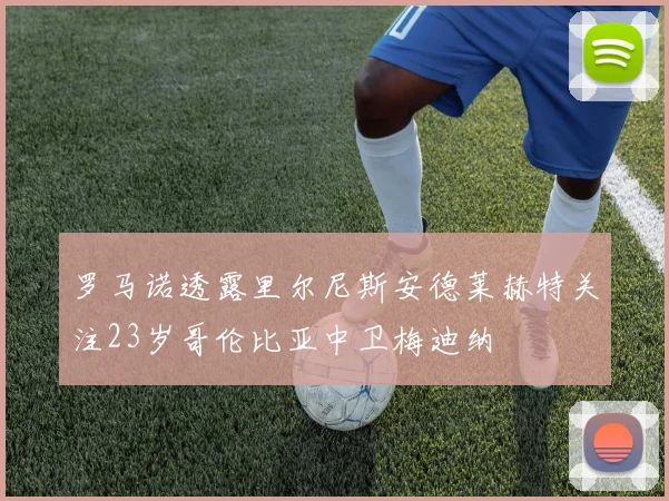 罗马诺透露里尔尼斯安德莱赫特关注23岁哥伦比亚中卫梅迪纳